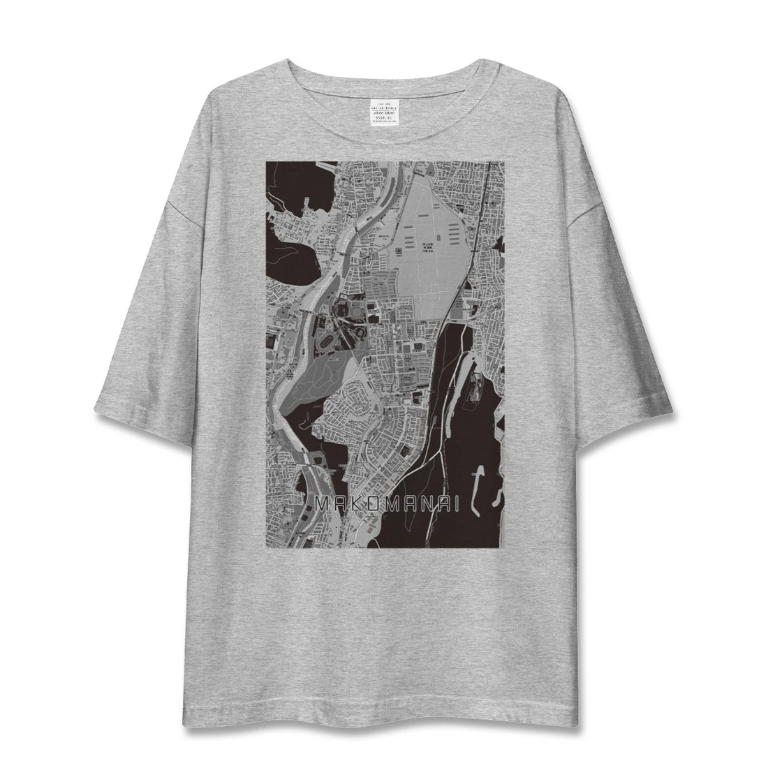 【真駒内(北海道)】地図柄ビッグシルエットTシャツ