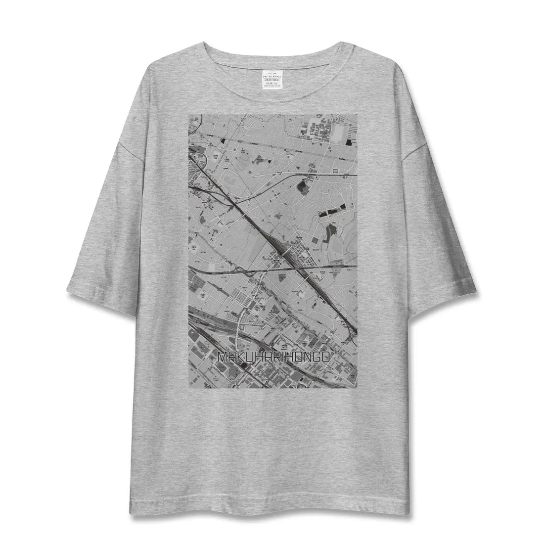 【幕張本郷（千葉県）】地図柄ビッグシルエットTシャツ