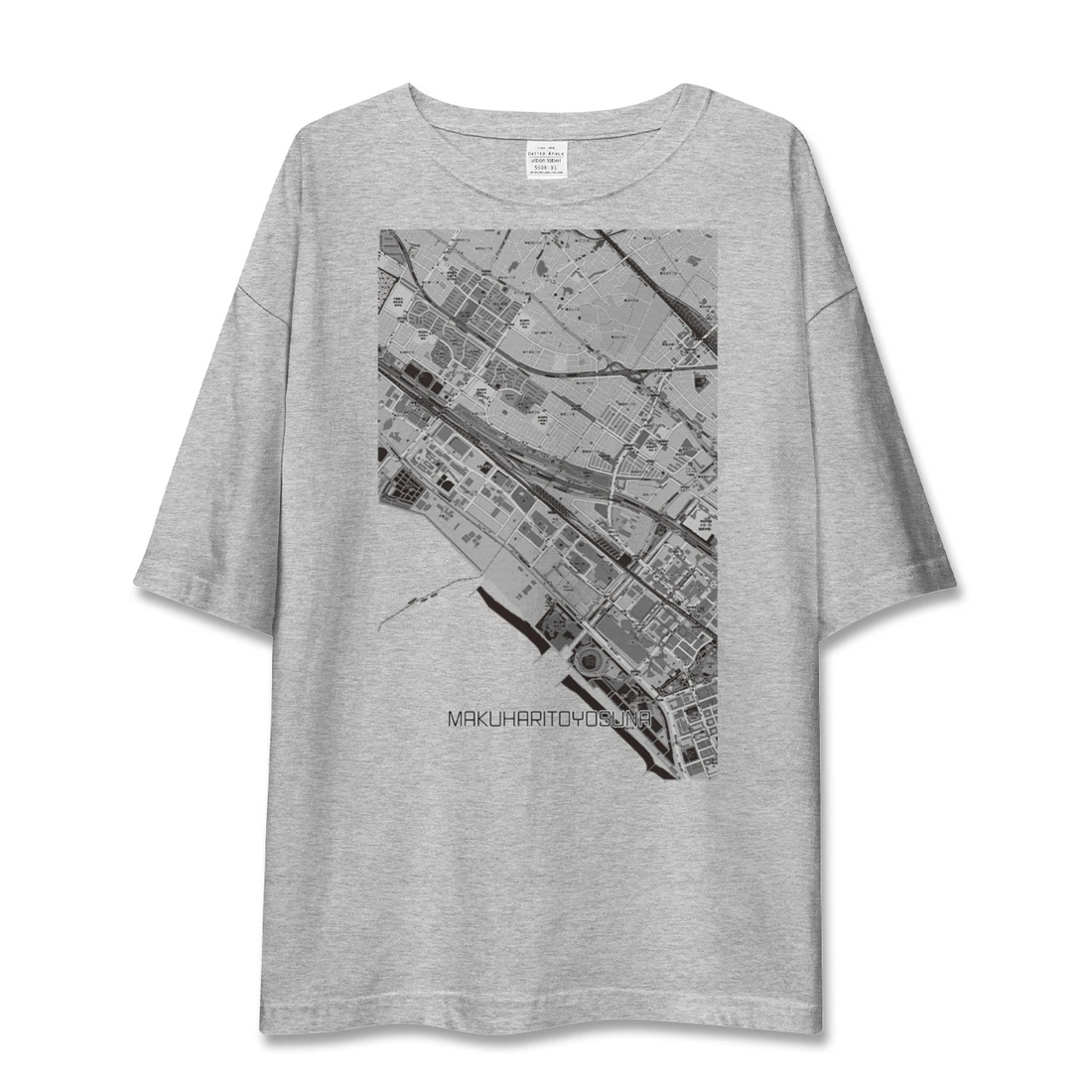 【幕張豊砂（千葉県）】地図柄ビッグシルエットTシャツ