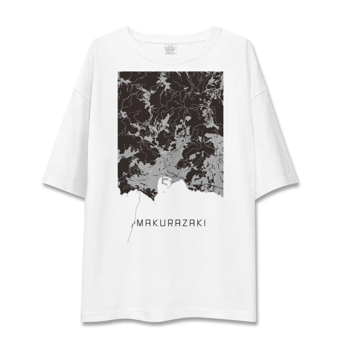 【枕崎(鹿児島県)】地図柄ビッグシルエットTシャツ