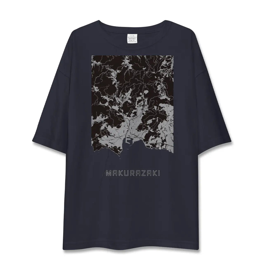 【枕崎（鹿児島県）】地図柄ビッグシルエットTシャツ