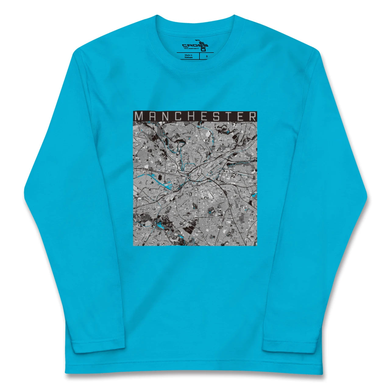【マンチェスター（イギリス）】地図柄ロングスリーブTシャツ