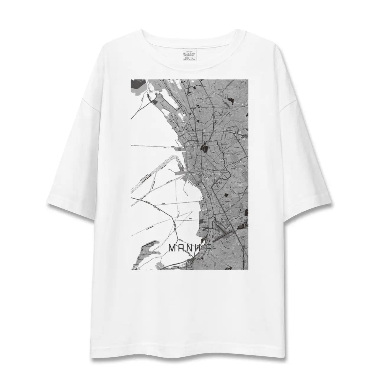 【マニラ（フィリピン）】地図柄ビッグシルエットTシャツ