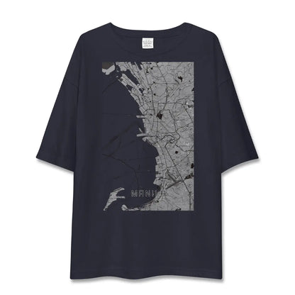 【マニラ（フィリピン）】地図柄ビッグシルエットTシャツ
