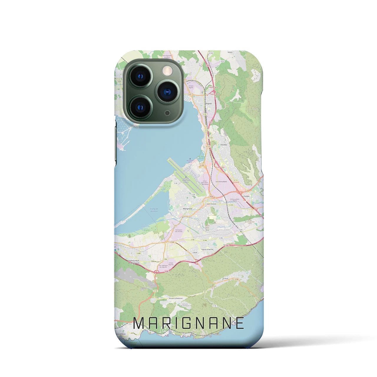 【マリニャーヌ】地図柄iPhoneケース（バックカバータイプ・ナチュラル）iPhone 11 Pro 用