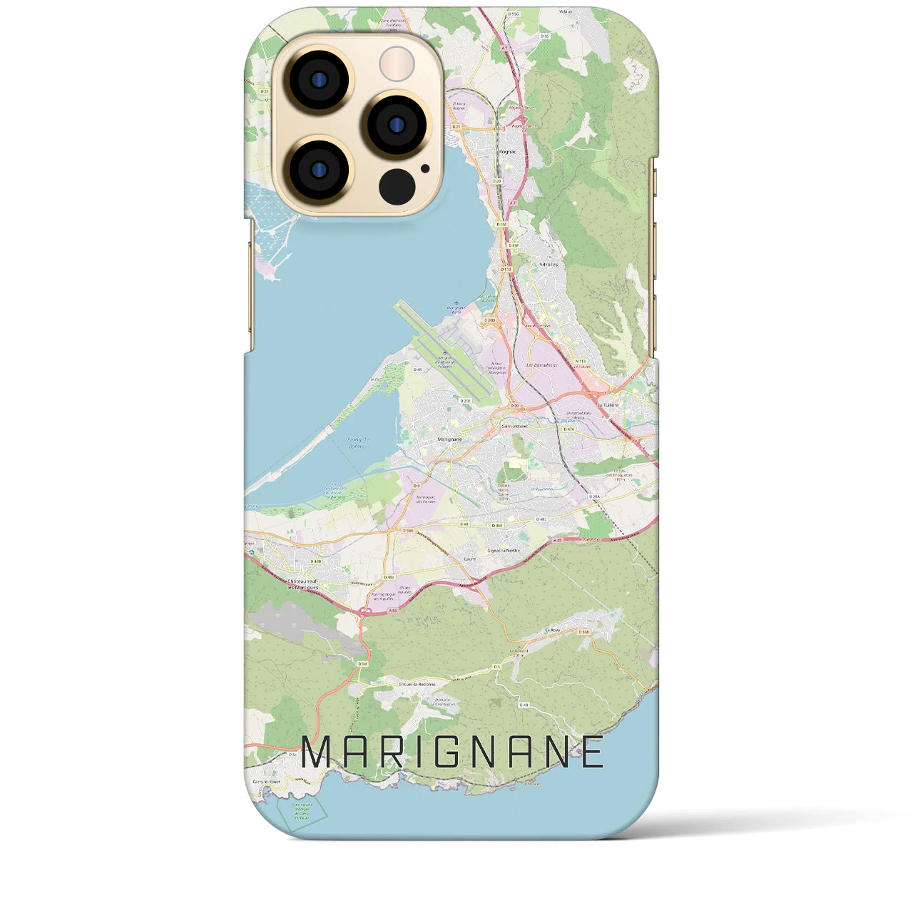 【マリニャーヌ】地図柄iPhoneケース（バックカバータイプ・ナチュラル）iPhone 12 Pro Max 用