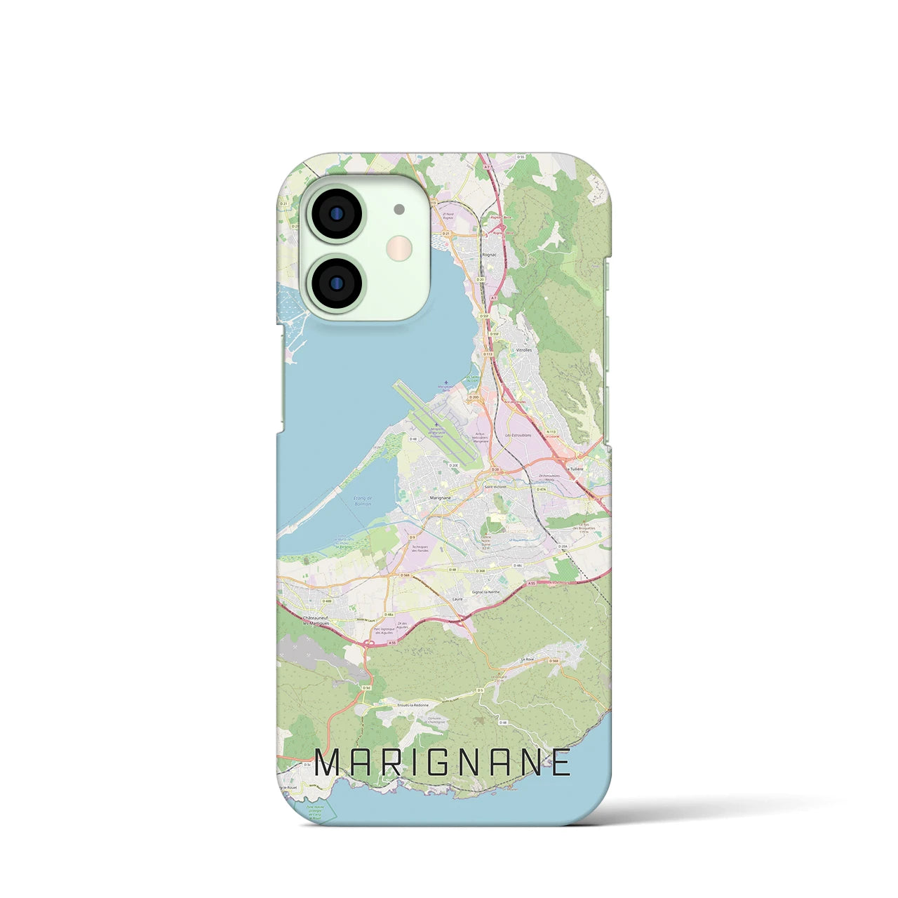 【マリニャーヌ】地図柄iPhoneケース（バックカバータイプ・ナチュラル）iPhone 12 mini 用
