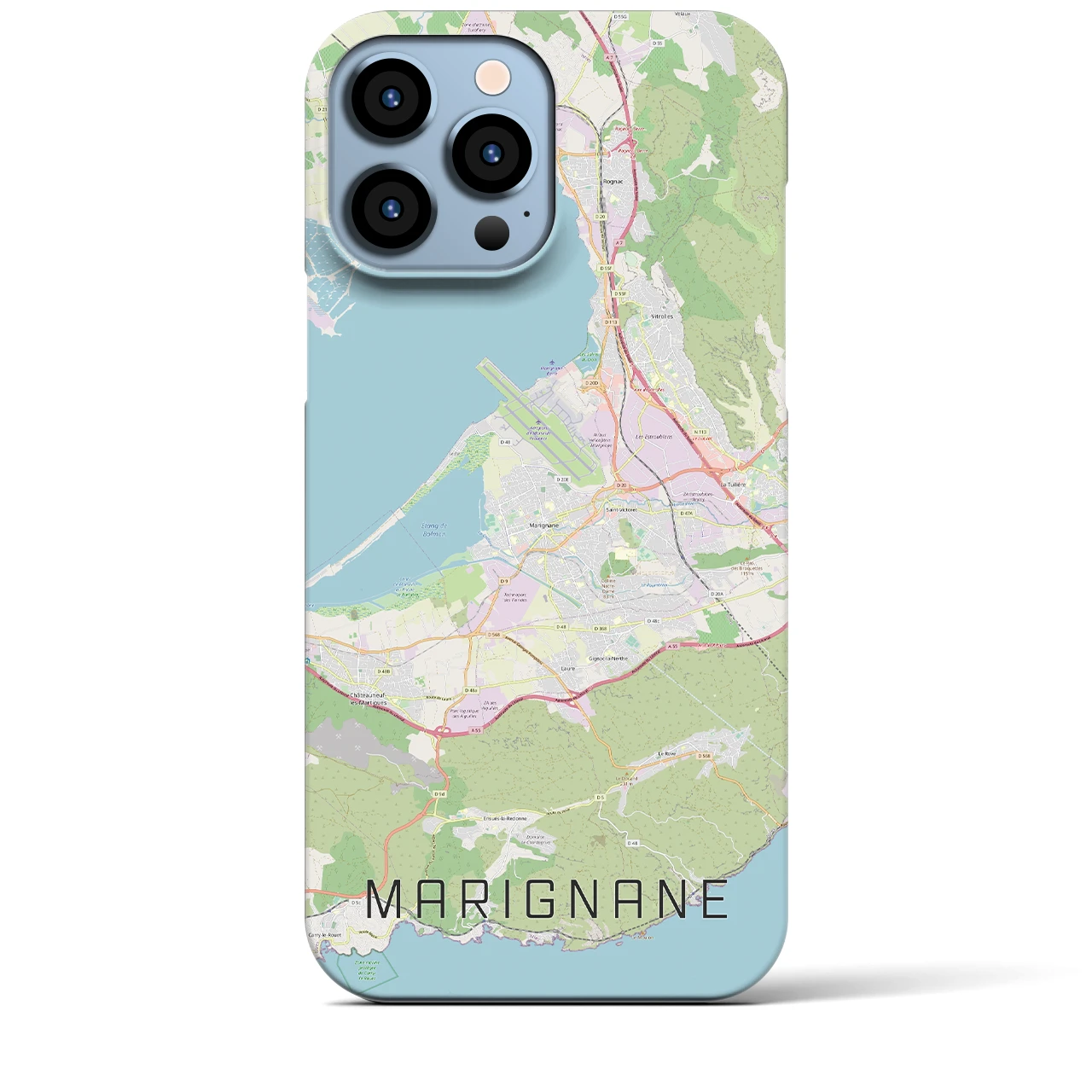 【マリニャーヌ】地図柄iPhoneケース（バックカバータイプ・ナチュラル）iPhone 13 Pro Max 用