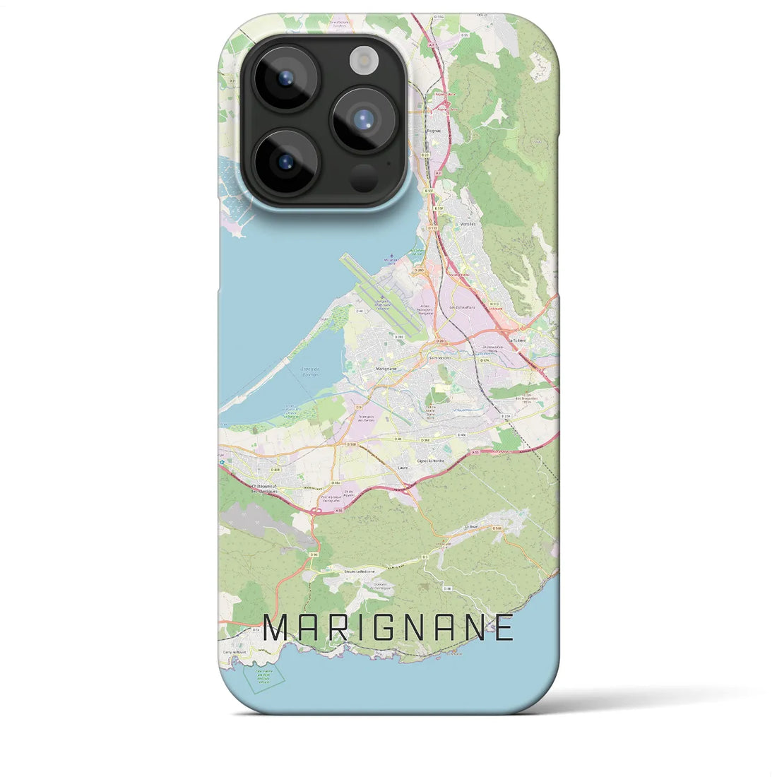 【マリニャーヌ】地図柄iPhoneケース（バックカバータイプ・ナチュラル）iPhone 15 Pro Max 用