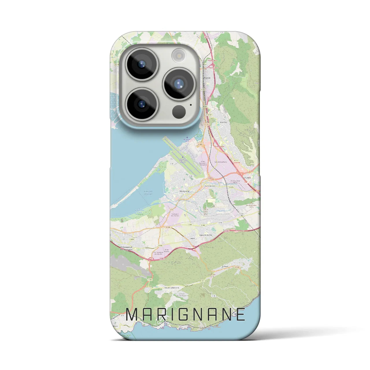 【マリニャーヌ】地図柄iPhoneケース（バックカバータイプ・ナチュラル）iPhone 15 Pro 用
