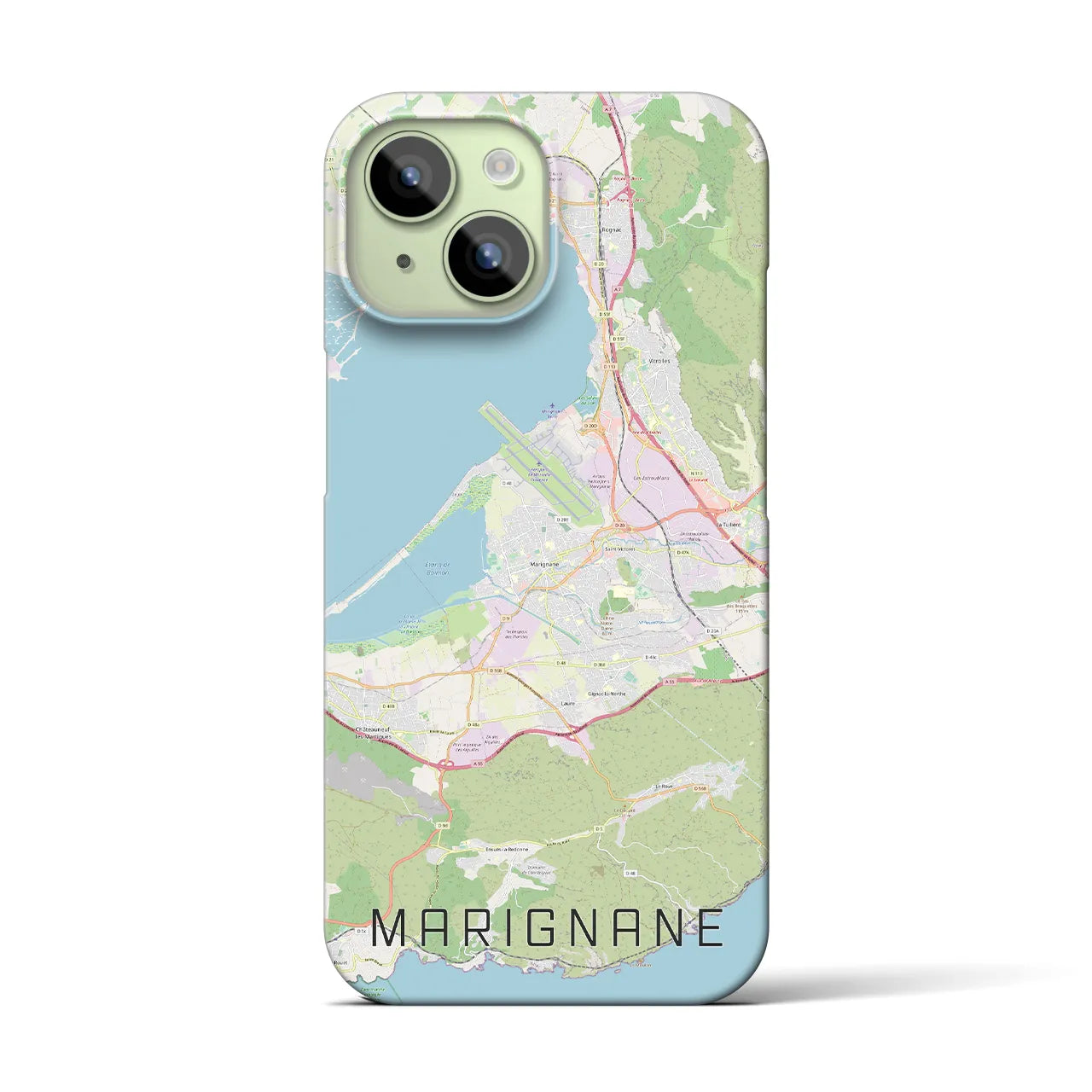 【マリニャーヌ】地図柄iPhoneケース（バックカバータイプ・ナチュラル）iPhone 15 用