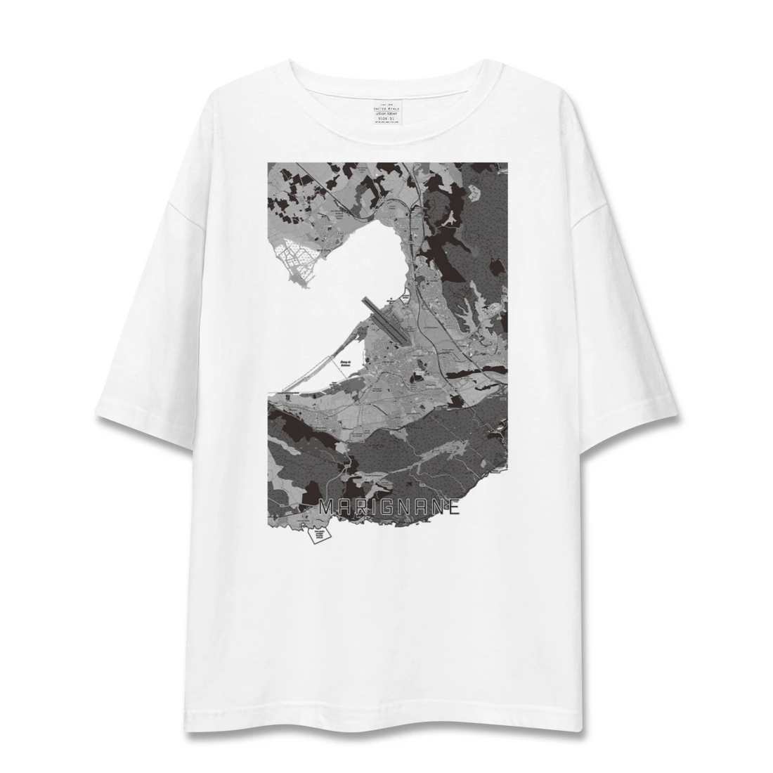 【マリニャーヌ（フランス）】地図柄ビッグシルエットTシャツ