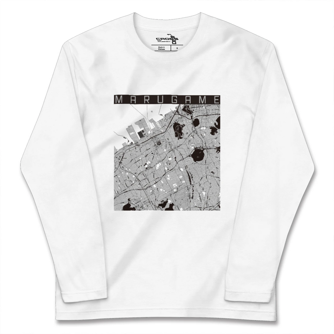 【丸亀(香川県)】地図柄ロングスリーブTシャツ