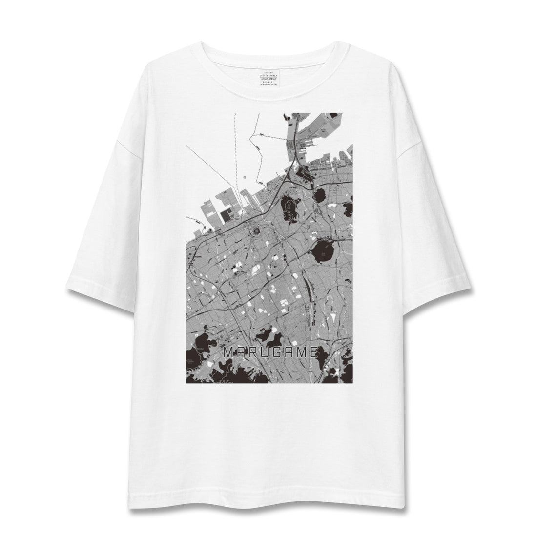 【丸亀（香川県）】地図柄ビッグシルエットTシャツ