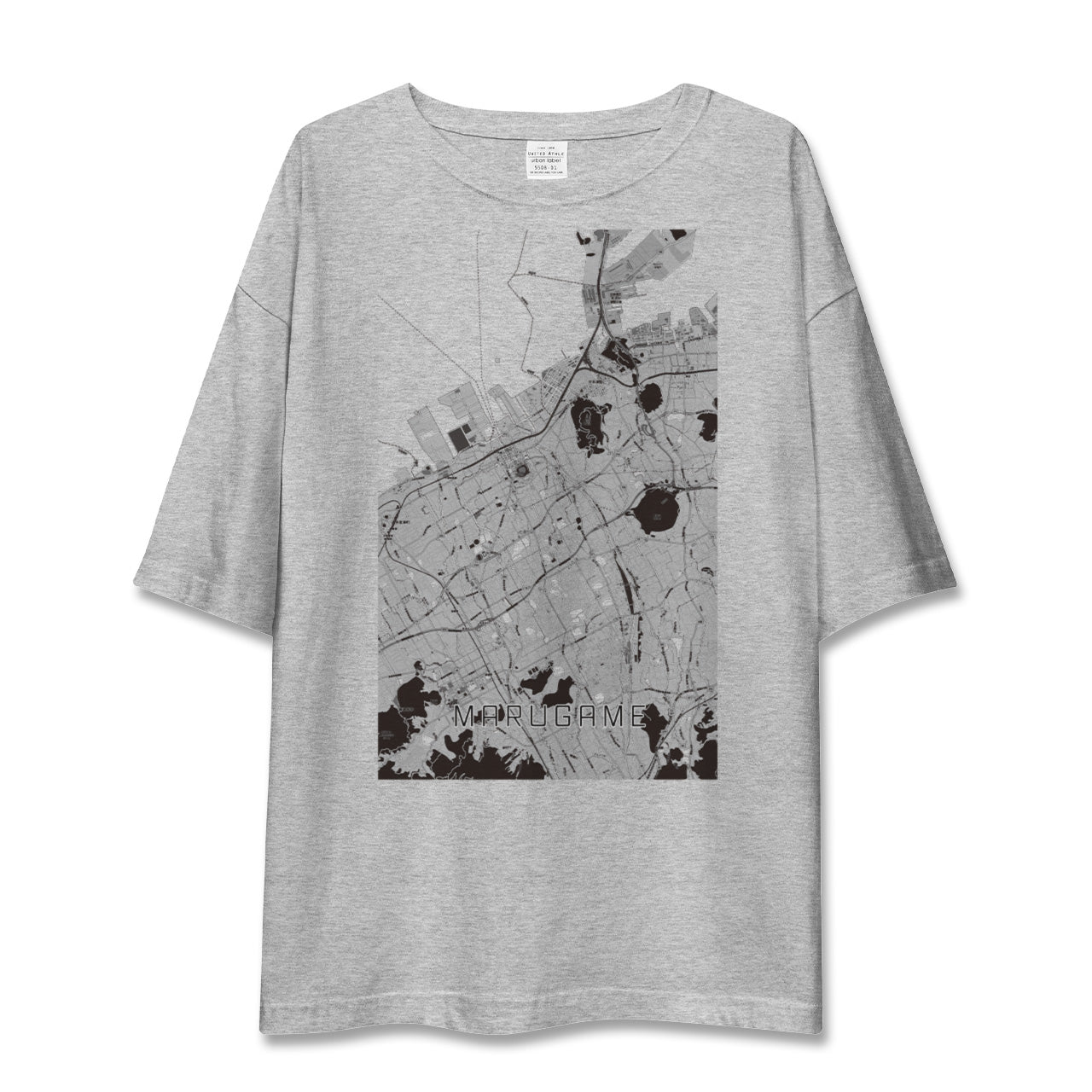 【丸亀（香川県）】地図柄ビッグシルエットTシャツ
