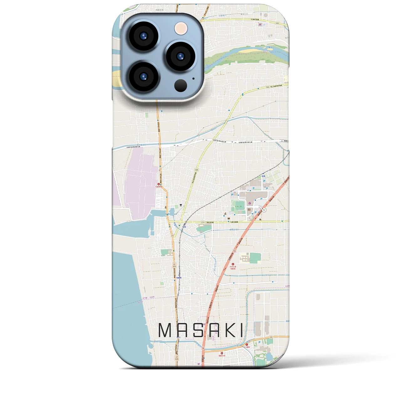 【松前】地図柄iPhoneケース（バックカバータイプ・ナチュラル）iPhone 13 Pro Max 用