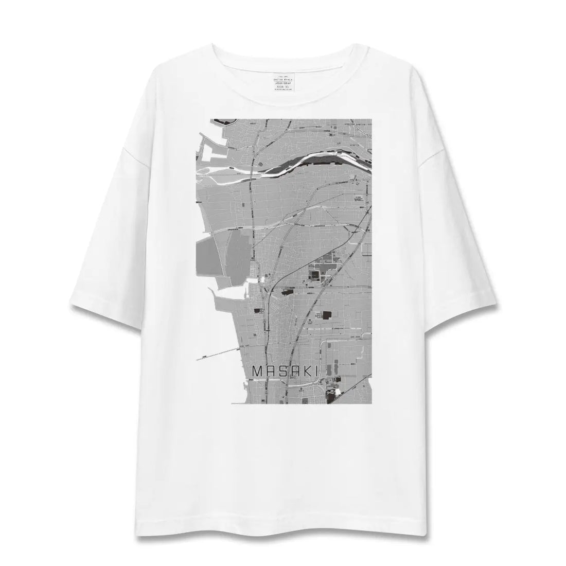 【松前（愛媛県）】地図柄ビッグシルエットTシャツ