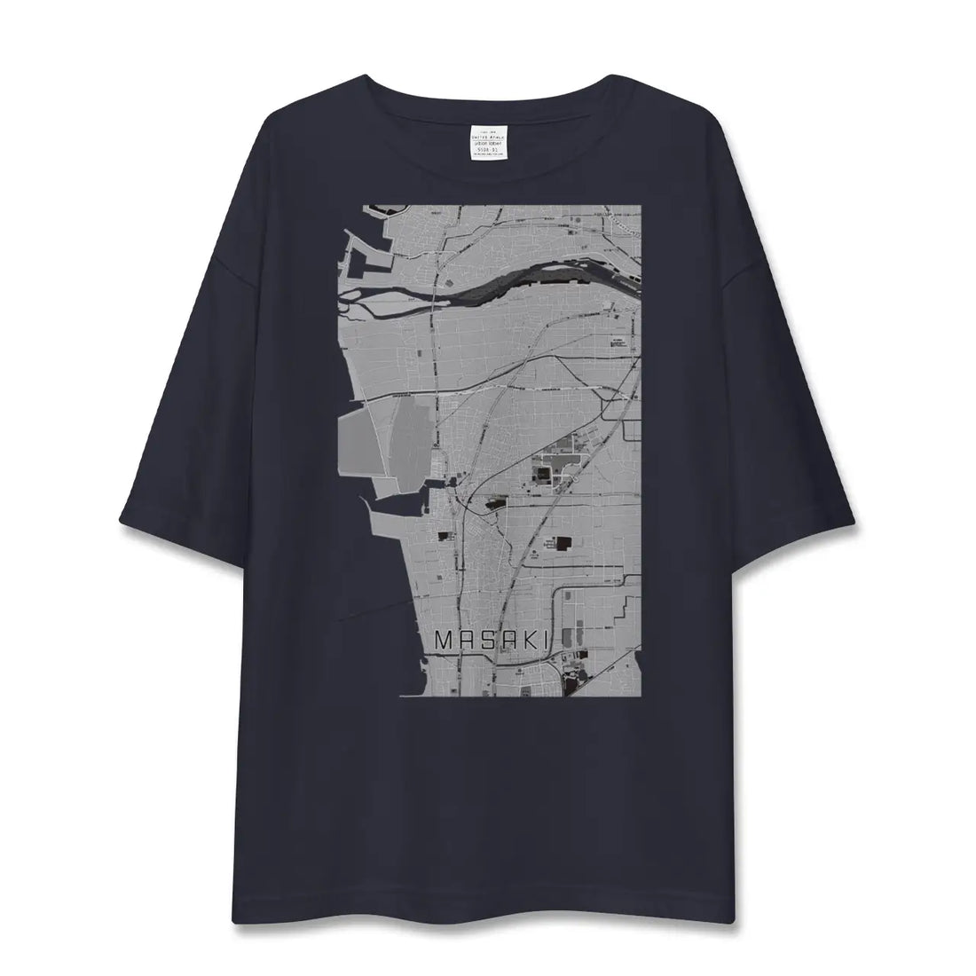 【松前（愛媛県）】地図柄ビッグシルエットTシャツ