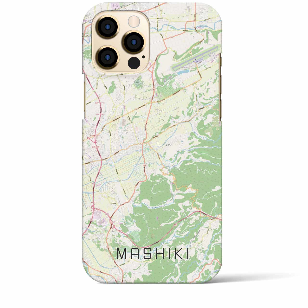 【益城】地図柄iPhoneケース（バックカバータイプ・ナチュラル）iPhone 12 Pro Max 用