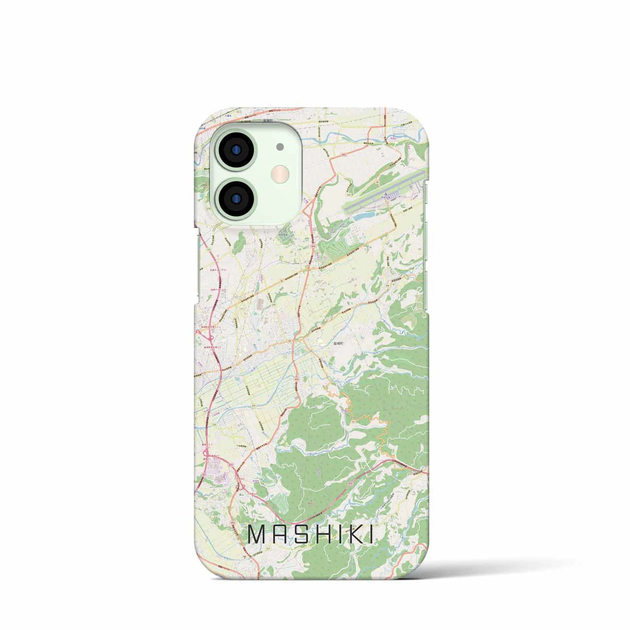【益城】地図柄iPhoneケース（バックカバータイプ・ナチュラル）iPhone 12 mini 用