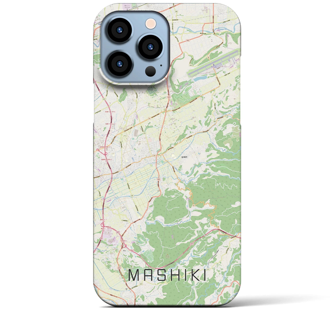 【益城】地図柄iPhoneケース（バックカバータイプ・ナチュラル）iPhone 13 Pro Max 用