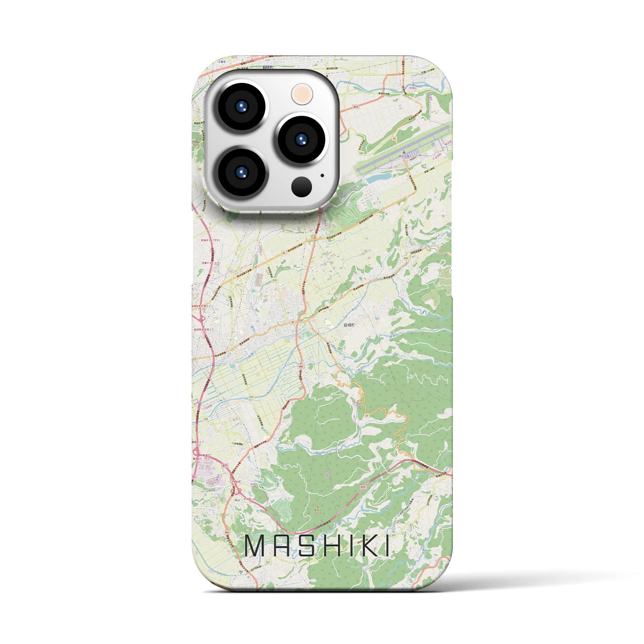 【益城】地図柄iPhoneケース（バックカバータイプ・ナチュラル）iPhone 13 Pro 用