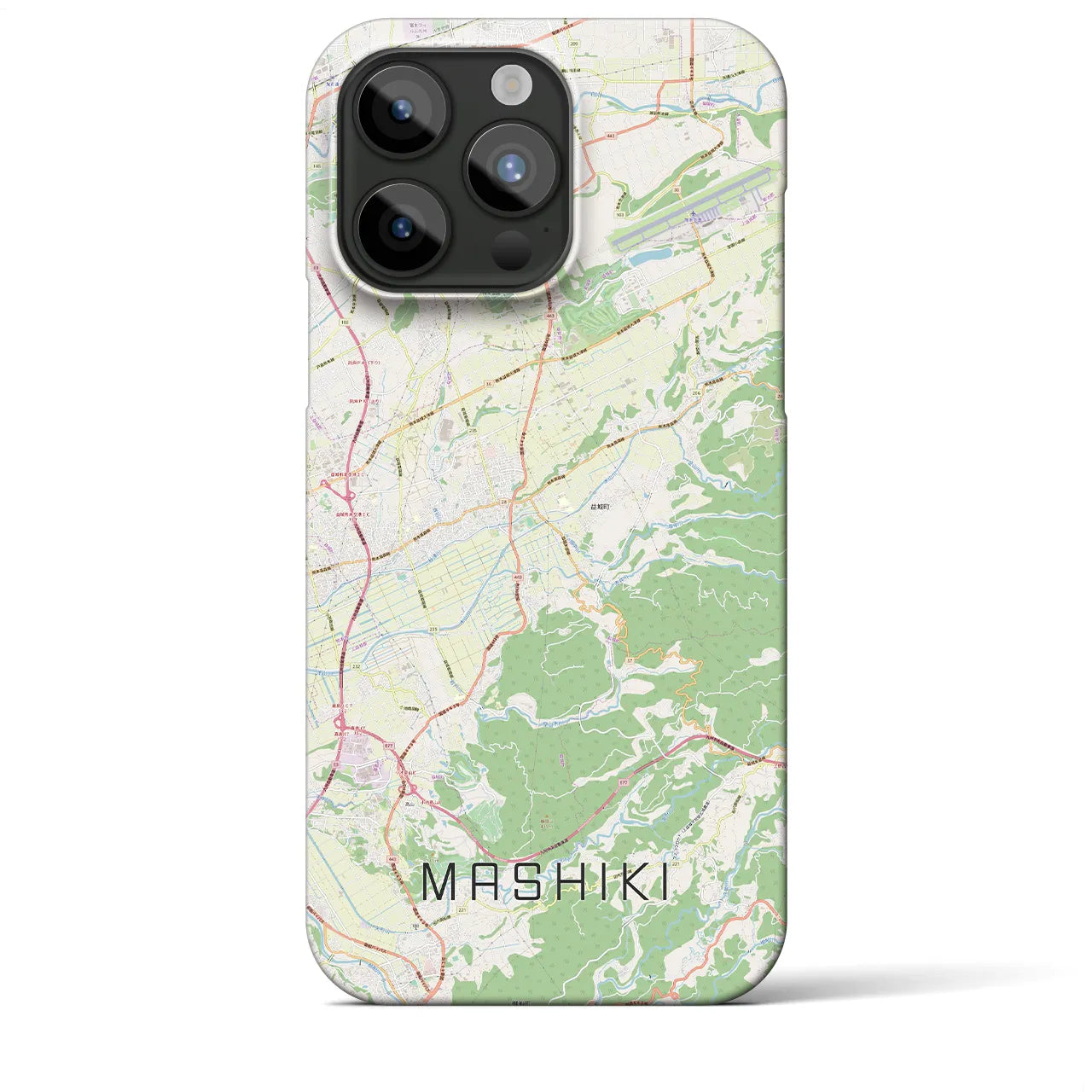 【益城】地図柄iPhoneケース（バックカバータイプ・ナチュラル）iPhone 15 Pro Max 用