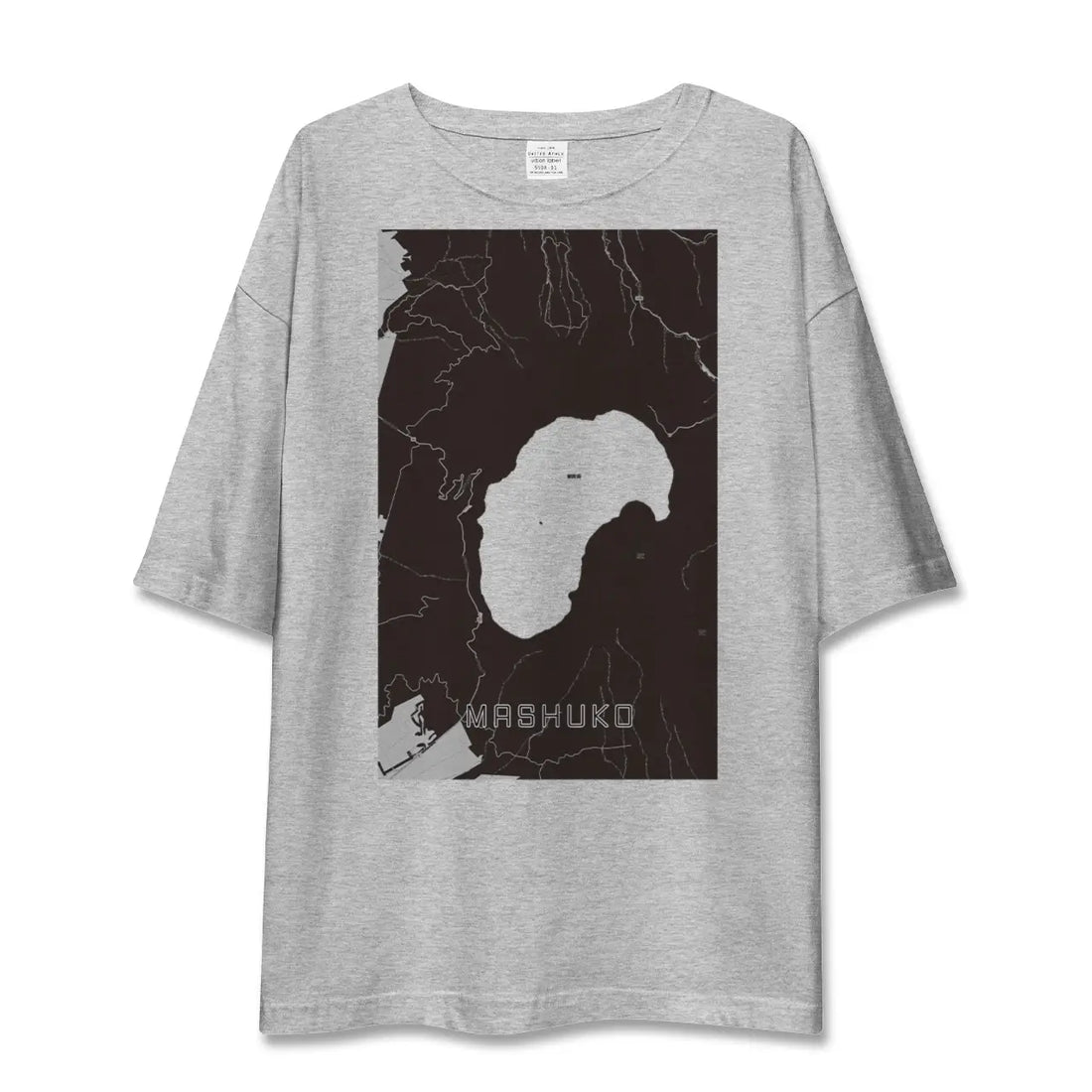 【摩周湖(北海道)】地図柄ビッグシルエットTシャツ