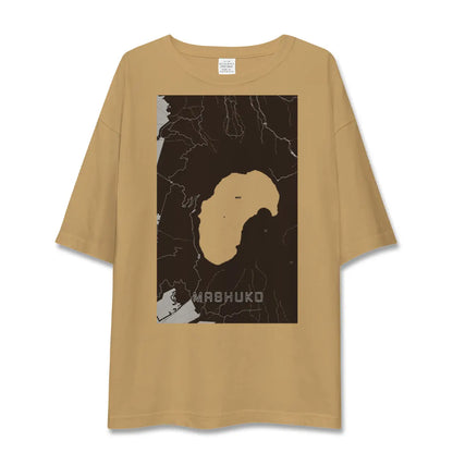 【摩周湖（北海道）】地図柄ビッグシルエットTシャツ