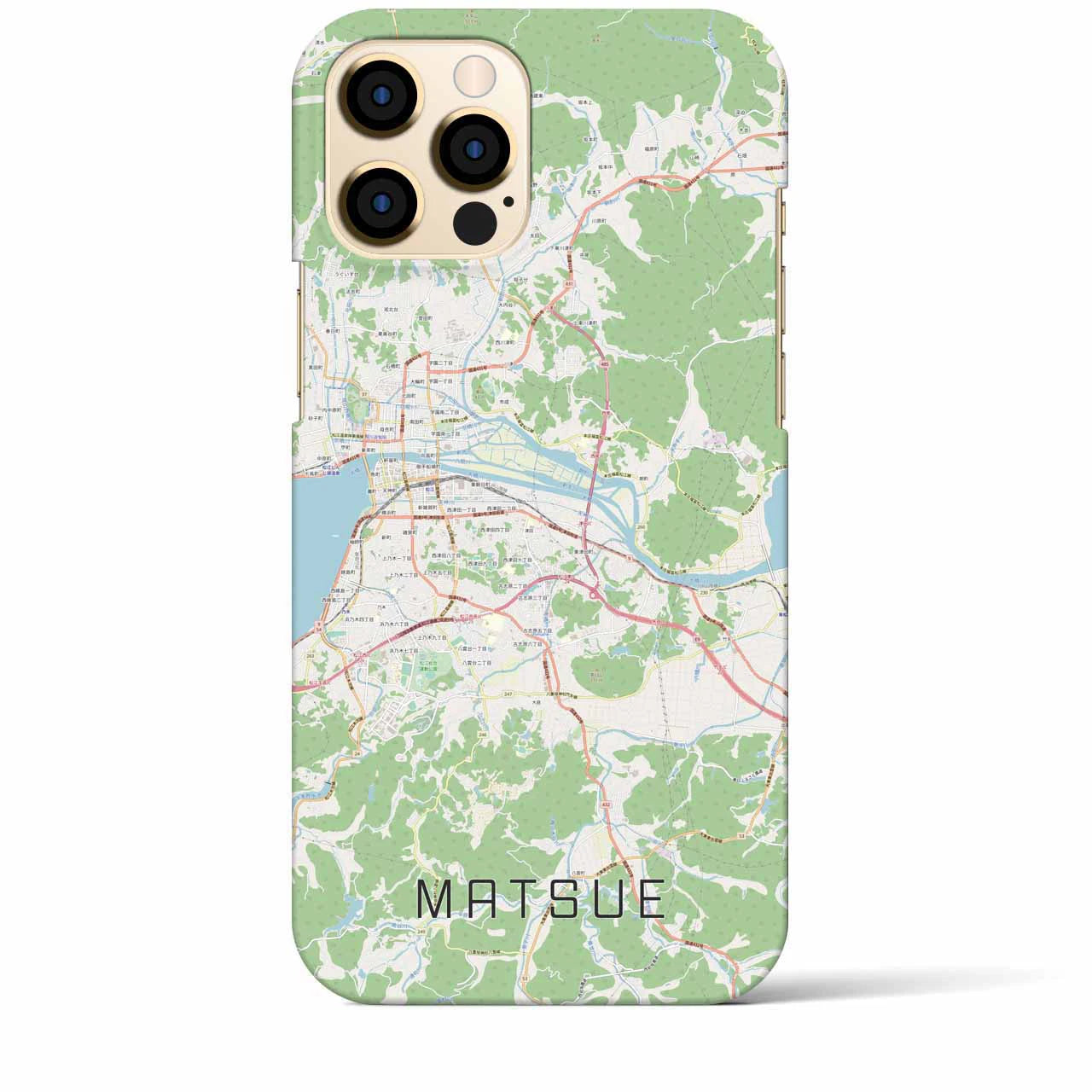 【松江】地図柄iPhoneケース（バックカバータイプ・ナチュラル）iPhone 12 Pro Max 用