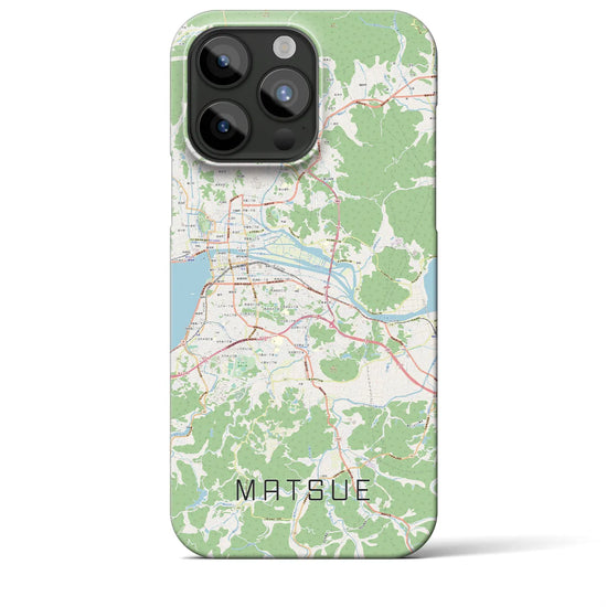 【松江】地図柄iPhoneケース（バックカバータイプ・ナチュラル）iPhone 15 Pro Max 用