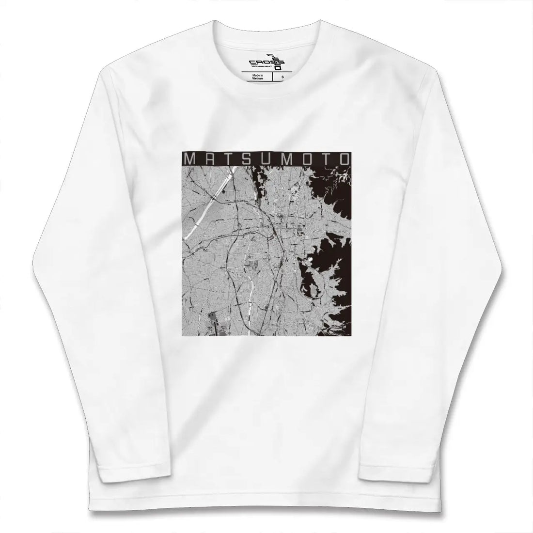 【松本(長野県)】地図柄ロングスリーブTシャツ