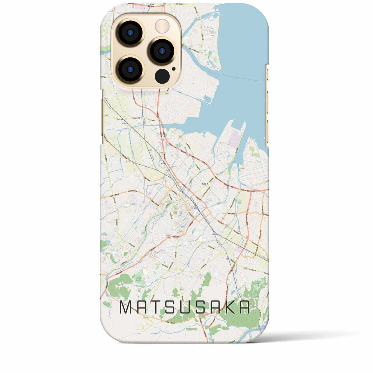 【松阪】地図柄iPhoneケース（バックカバータイプ・ナチュラル）iPhone 12 Pro Max 用
