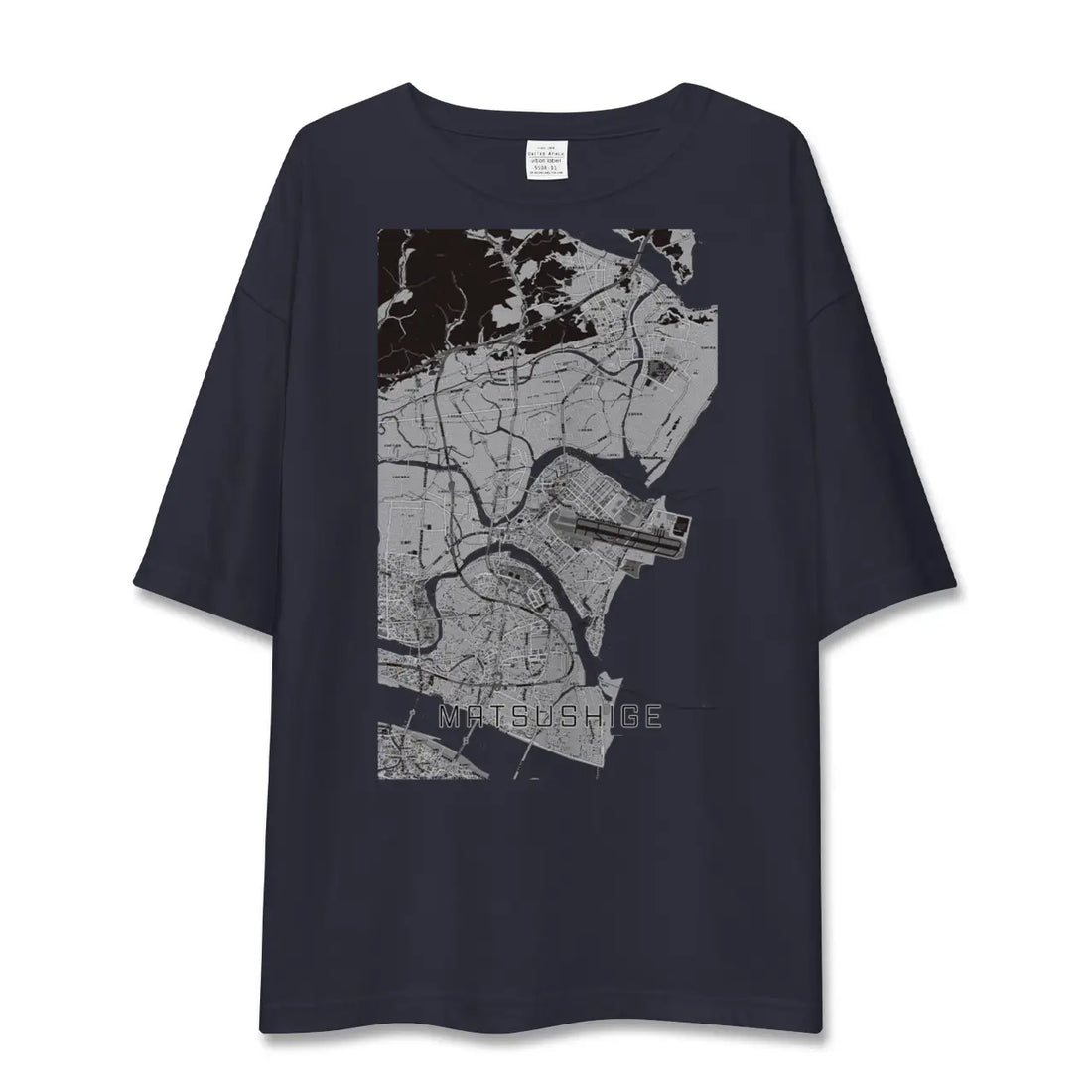 【松茂(徳島県)】地図柄ビッグシルエットTシャツ