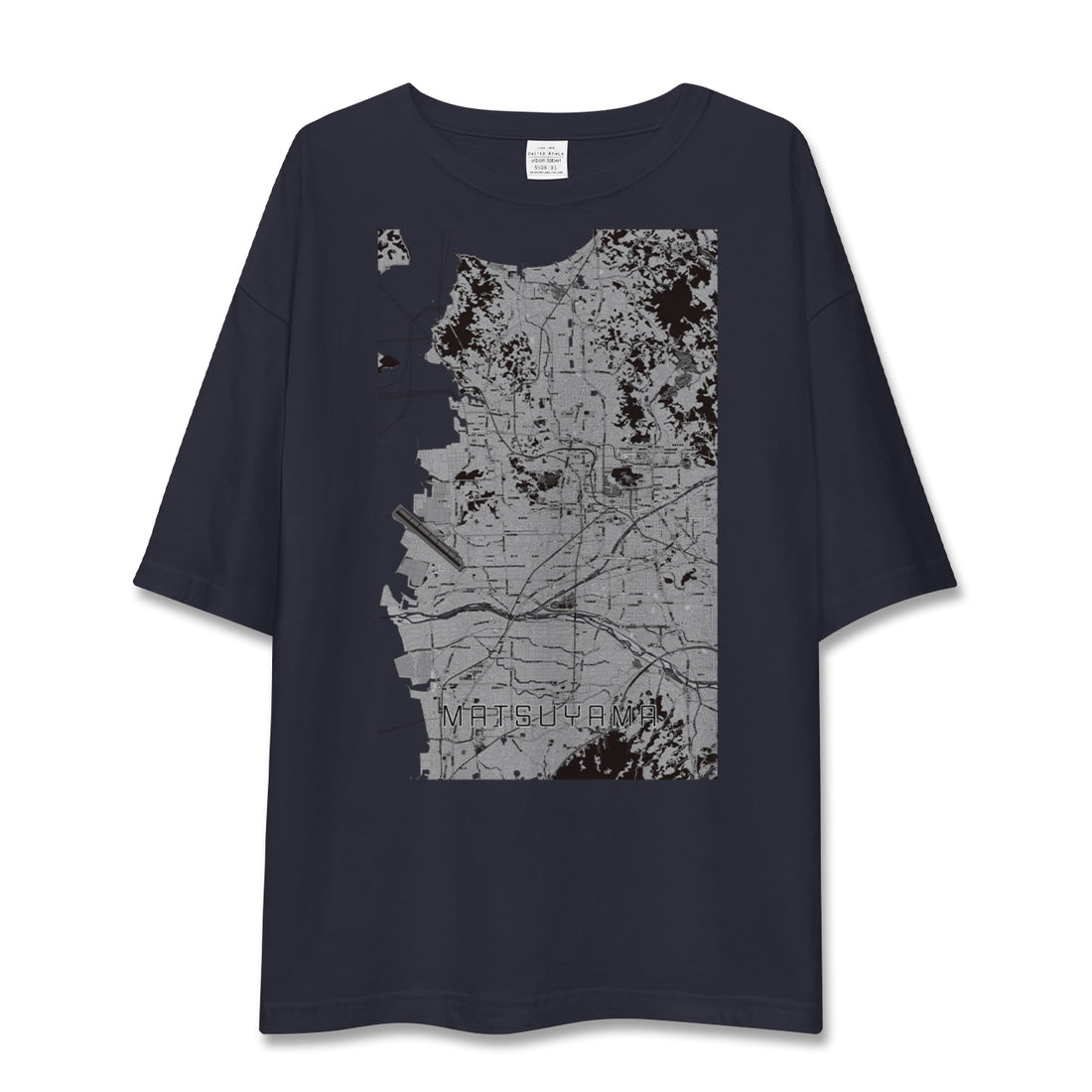 【松山（愛媛県）】地図柄ビッグシルエットTシャツ