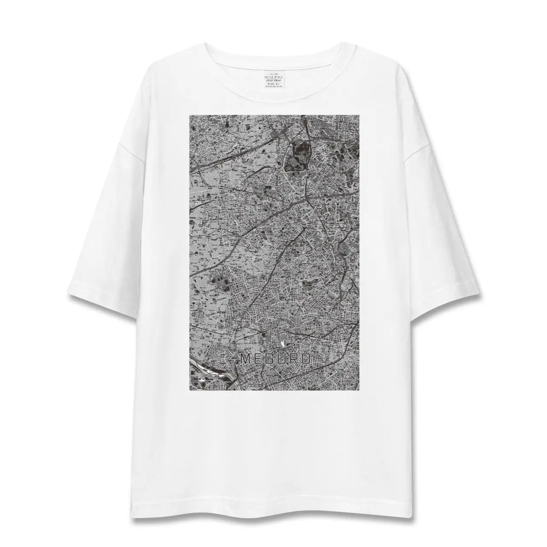 【目黒2(東京都)】地図柄ビッグシルエットTシャツ