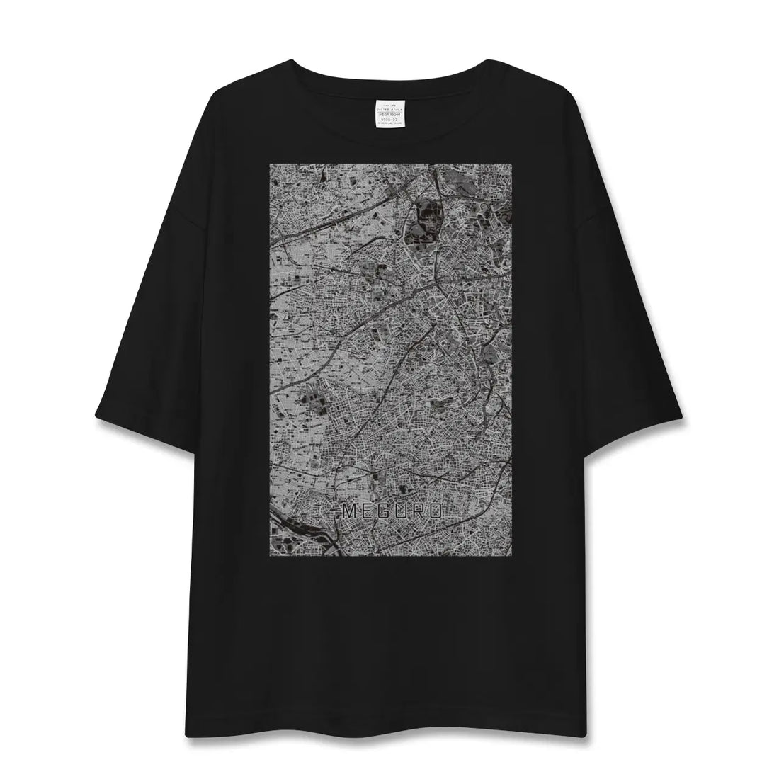 【目黒2（東京都）】地図柄ビッグシルエットTシャツ