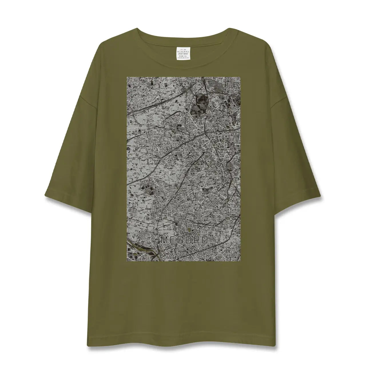 【目黒2（東京都）】地図柄ビッグシルエットTシャツ