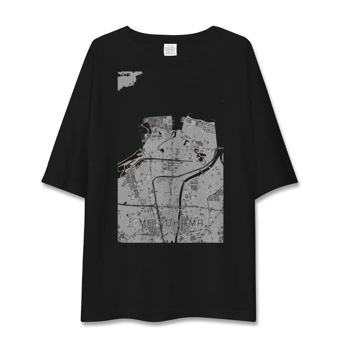 【姪浜(福岡県)】地図柄ビッグシルエットTシャツ