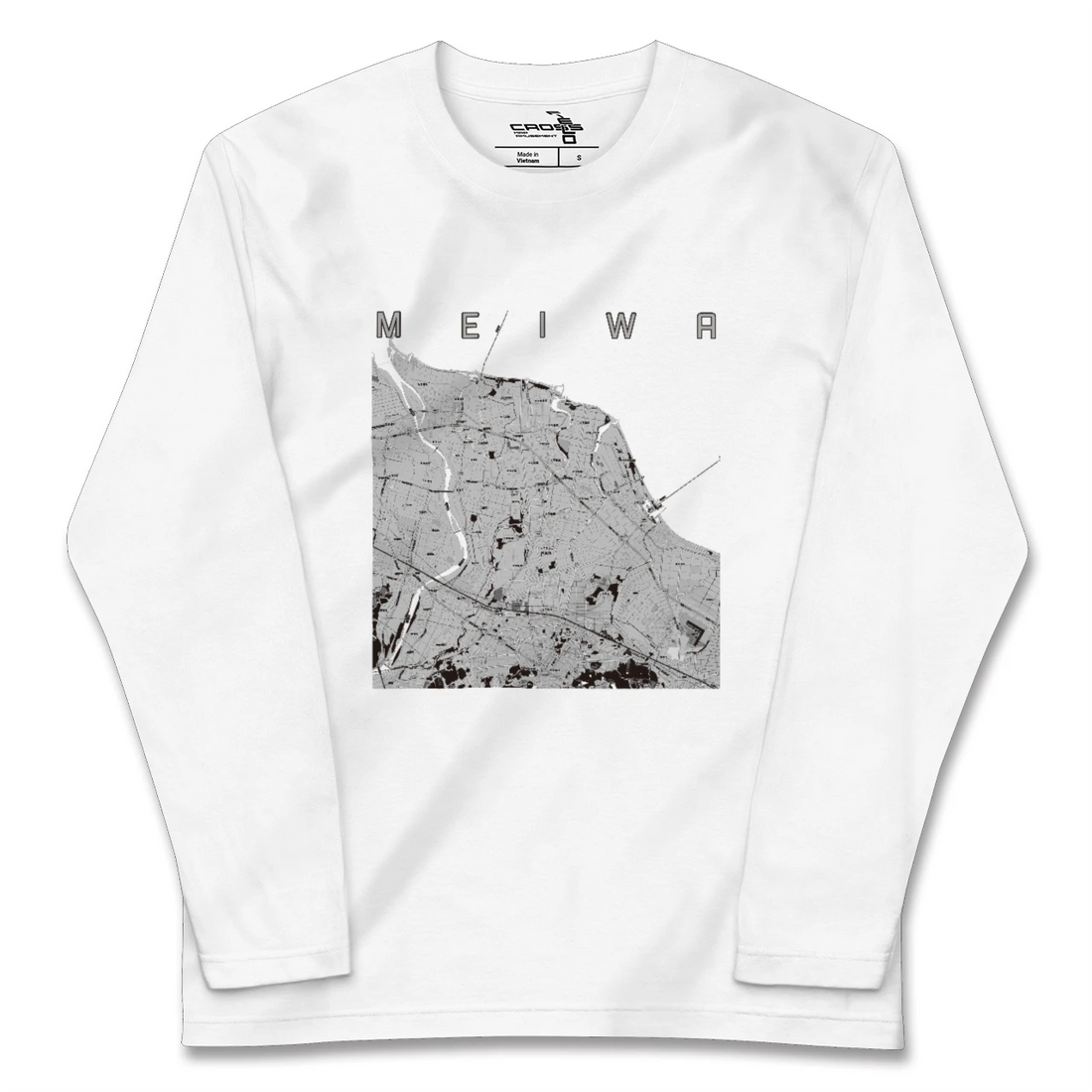 【明和(三重県)】地図柄ロングスリーブTシャツ