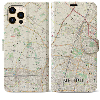 【目白（東京都）】地図柄iPhoneケース（手帳タイプ）ナチュラル・iPhone 12 Pro Max 用