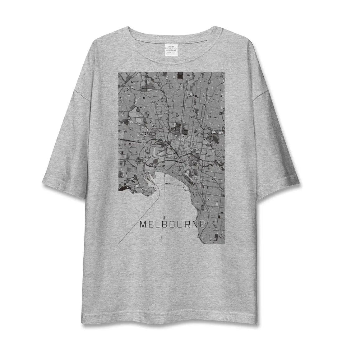 【メルボルン（オーストラリア）】地図柄ビッグシルエットTシャツ
