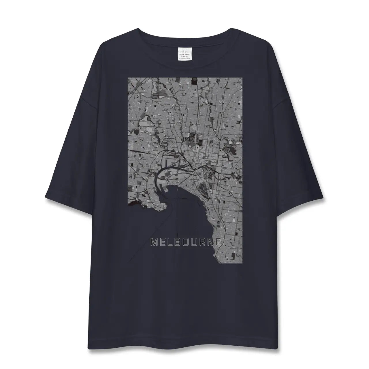 【メルボルン（オーストラリア）】地図柄ビッグシルエットTシャツ