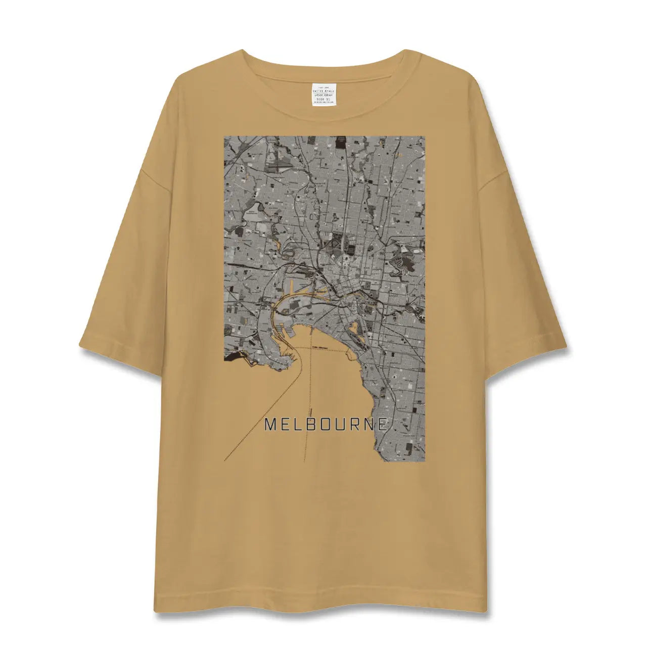 【メルボルン（オーストラリア）】地図柄ビッグシルエットTシャツ