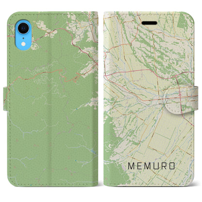 【芽室（北海道）】地図柄iPhoneケース（手帳タイプ）ナチュラル・iPhone XR 用