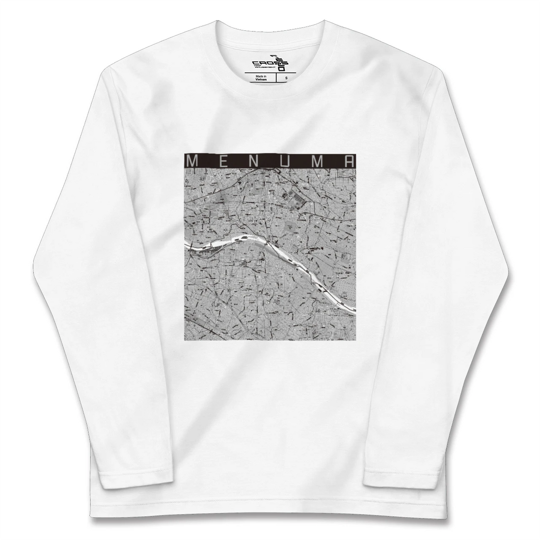 【妻沼(埼玉県)】地図柄ロングスリーブTシャツ