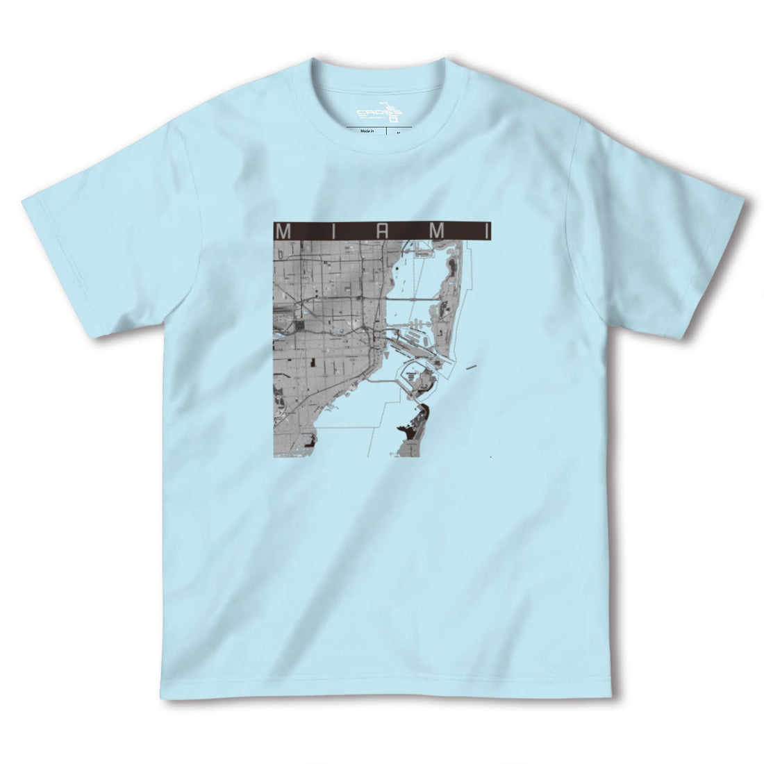 【マイアミ（アメリカ）】地図柄ヘビーウェイトTシャツ