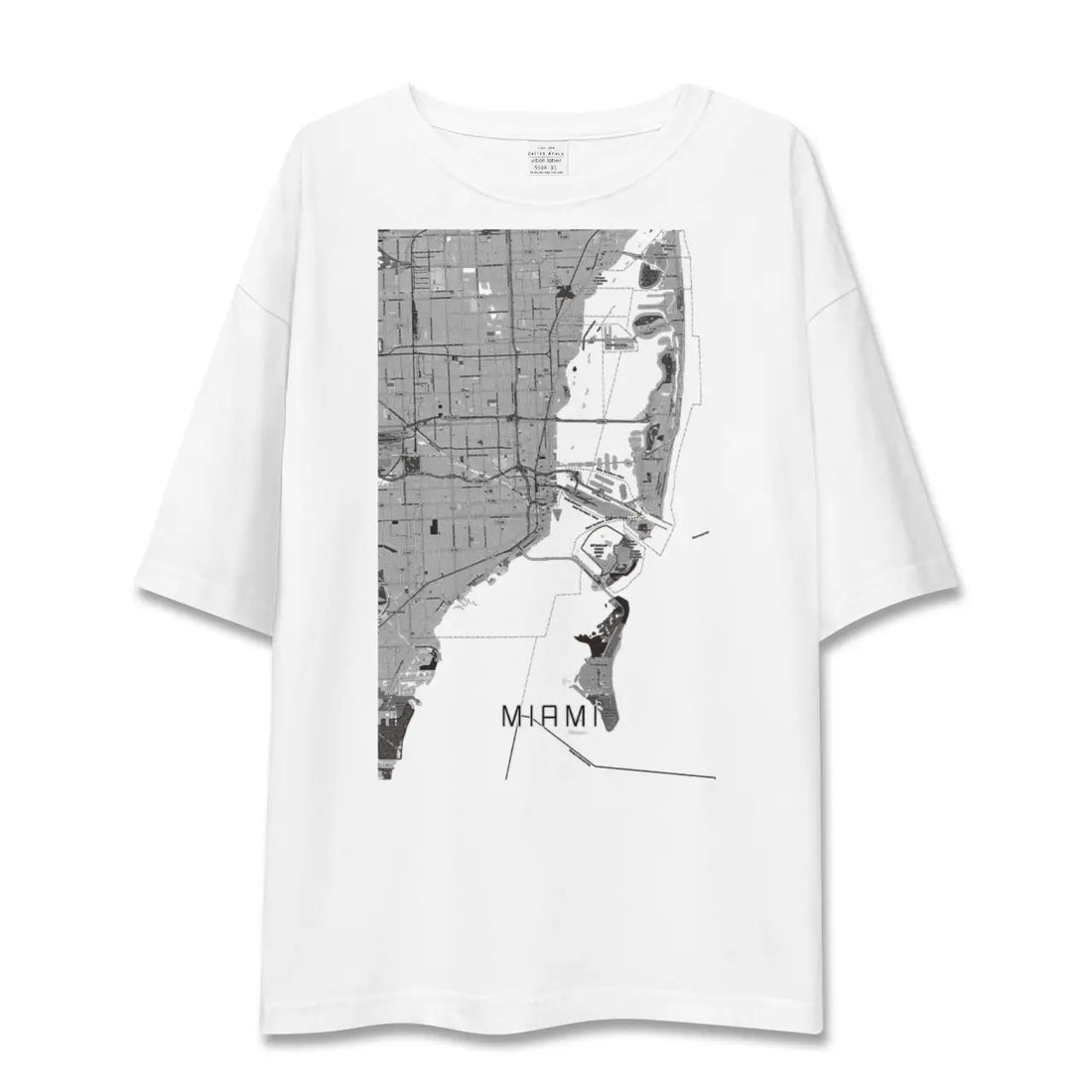【マイアミ（アメリカ）】地図柄ビッグシルエットTシャツ