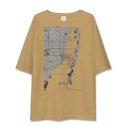 【マイアミ（アメリカ）】地図柄ビッグシルエットTシャツ