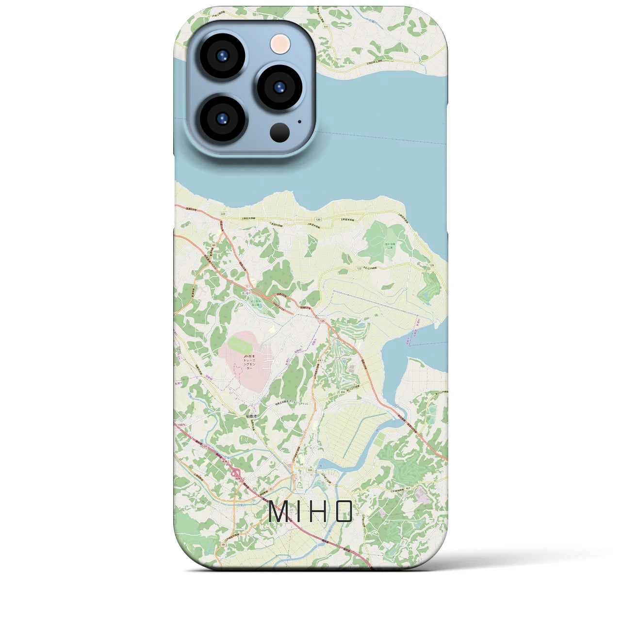 【美浦】地図柄iPhoneケース（バックカバータイプ・ナチュラル）iPhone 13 Pro Max 用